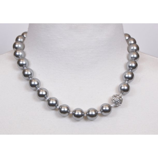 100-50 Queen 47 cm shellpearl pearl 14 mm ST #222 silver