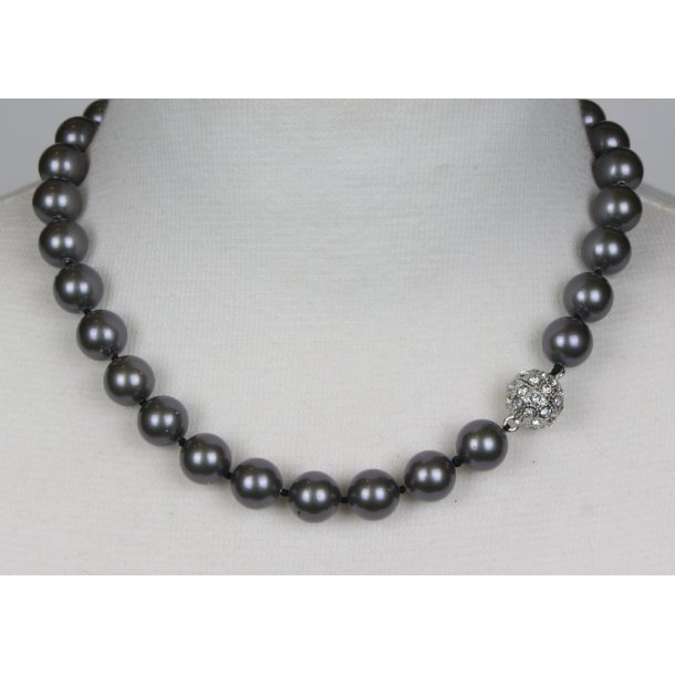 100-50 Queen 47 cm shellpearl pearl 14 mm ST #514 Stone Grey