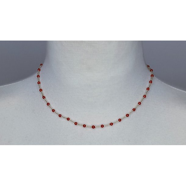 100-53 Mary 42 cm shellpearl pearl 3 mm ST-245 Red