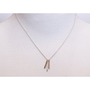 SMJ-004	42 cm necklace double pendant