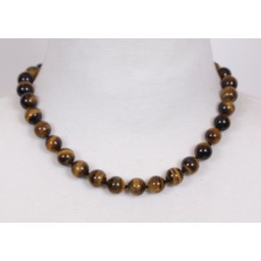 gold brun 12 mm round tiger eyes