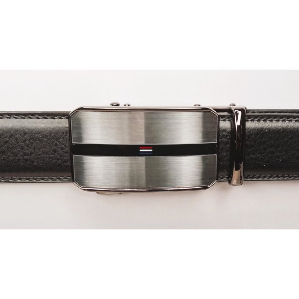 Smart belts black with deco Red White Blue