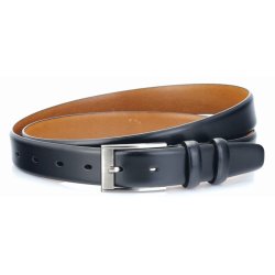 leather Formel belt 30 mm black W/pin