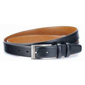 leather Formel belt 30 mm black W/pin