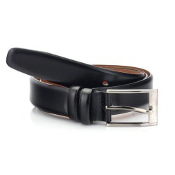 leather Formel belt 30 mm black W/pin