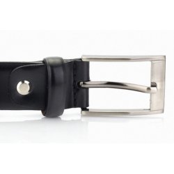 leather Formel belt 30 mm black W/pin