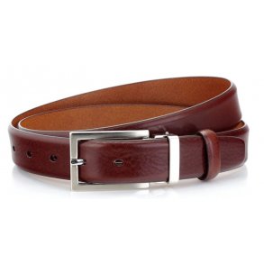 leather Formel belt 30 mm broun W/pin