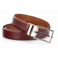 leather Formel belt 30 mm broun W/pin