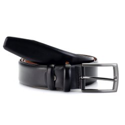leather Formel belt 35 mm black W/pin