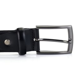 leather Formel belt 35 mm black W/pin