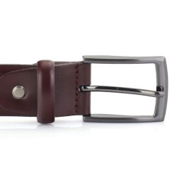 leather Formel belt 35 mm D/Broun W/pin