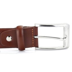 leather Formel belt 35 mm L/Broun W/pin