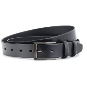 leather Jeans belt 35 mm black W/pin