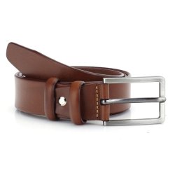leather Jeans belt 35 mm L/Broun W/pin