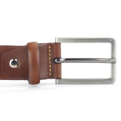 leather Jeans belt 35 mm L/Broun W/pin