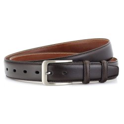 sewn lace belt 35 mm D/Broun W/pin