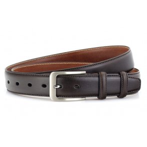 sewn lace belt 35 mm D/Broun W/pin