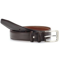 sewn lace belt 35 mm D/Broun W/pin