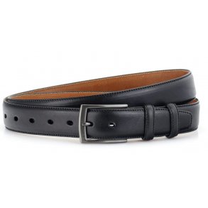 sewn lace belt 35 mm Black W/pin