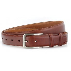 sewn lace belt 35 mm L/Broun W/pin