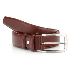 sewn lace belt 35 mm L/Broun W/pin