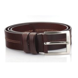 Jeans belt 40 mm Dark broun W/pin