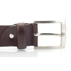 Jeans belt 40 mm Dark broun W/pin