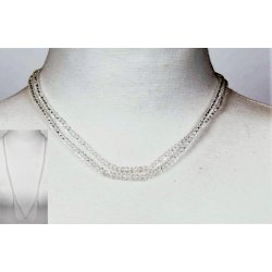 4mm - 90 cm long necklace Crystalglass p elastik