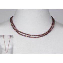 4mm - 90 cm long necklace Crystalglass p elastik