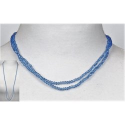 4mm - 90 cm long necklace Crystalglass p elastik