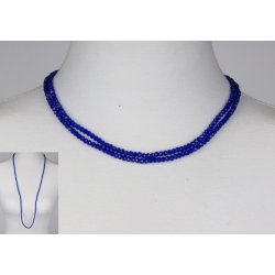 4mm - 90 cm long necklace Crystalglass p elastik