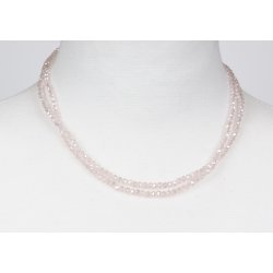 4mm - 90 cm long necklace Crystalglass p elastik