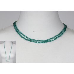 4mm - 90 cm long necklace Crystalglass p elastik
