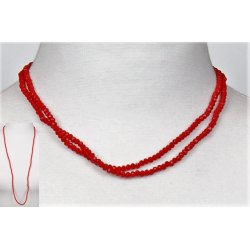 4mm - 90 cm long necklace Crystalglass p elastik