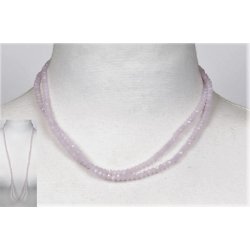 4mm - 90 cm long necklace Crystalglass p elastik