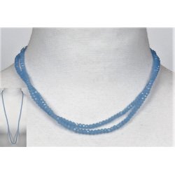 4mm - 90 cm long necklace Crystalglass p elastik