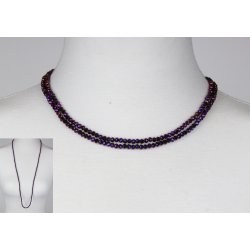4mm - 90 cm long necklace Crystalglass p elastik
