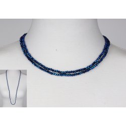 4mm - 90 cm long necklace Crystalglass p elastik
