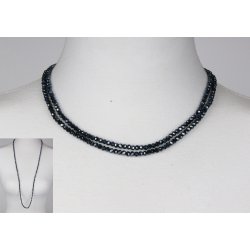 4mm - 90 cm long necklace Crystalglass p elastik