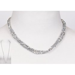 4mm - 90 cm long necklace Crystalglass p elastik