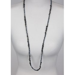 150-11 mix necklace 5/6 mm pearls, 4mm Crystalglass 95 cm