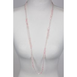 150-11 mix necklace 5/6 mm pearls, 4mm Crystalglass 95 cm