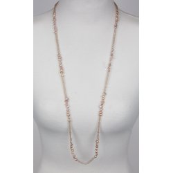 150-11 mix necklace 5/6 mm pearls, 4mm Crystalglass 95 cm