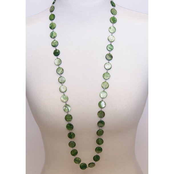 150-17  MM necklace 95 cm  Dark Green #12