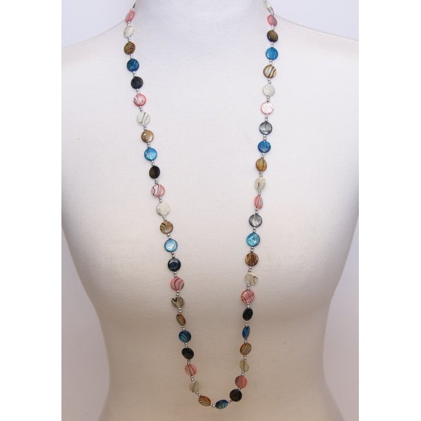 150-17  MM necklace 95 cm  mix Dark Color #50