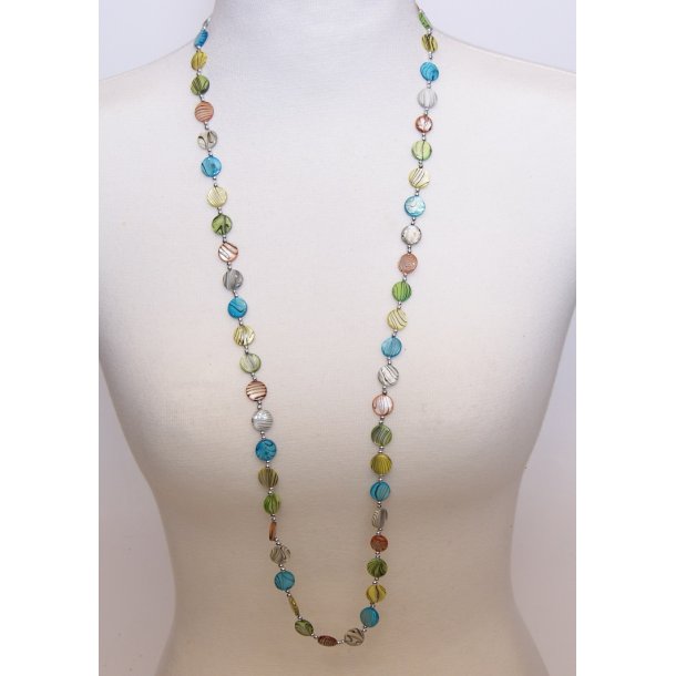 150-17  MM necklace 95 cm  mix light Color #51