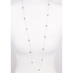 150-20 Silver metal necklace 95 cm shellpearl pearl 6 mm