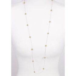 150-20 Silver metal necklace 95 cm shellpearl pearl 6 mm