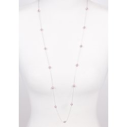 150-20 Silver metal necklace 95 cm shellpearl pearl 6 mm