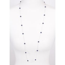 150-20 Silver metal necklace 95 cm shellpearl pearl 6 mm